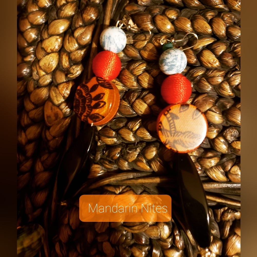 Handmade "Mandarin Nites" Earring Set